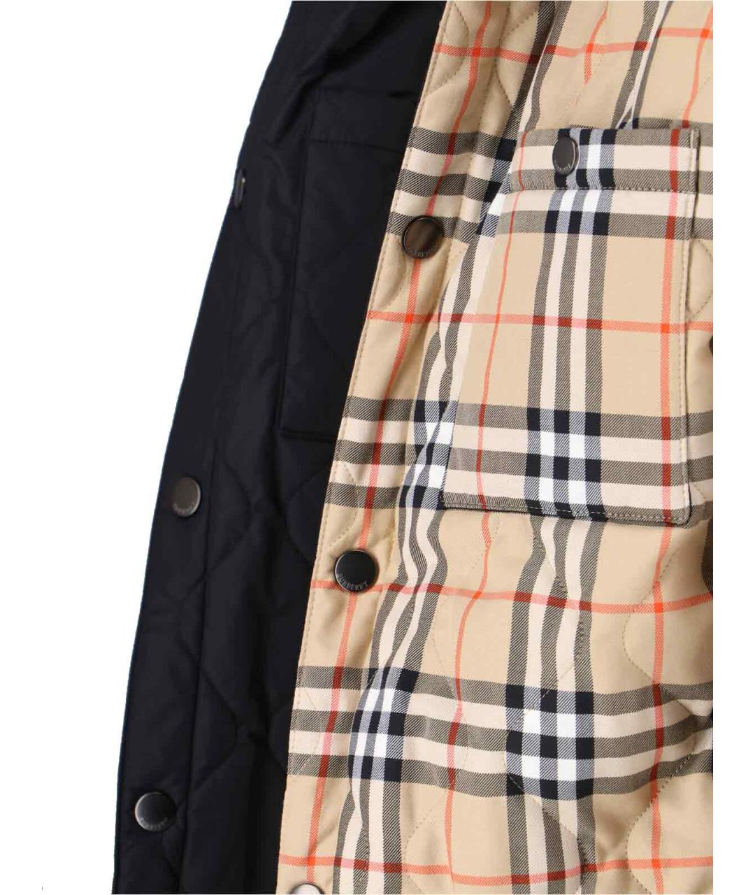BURBERRY Черная полиамидовая куртка, фото 5