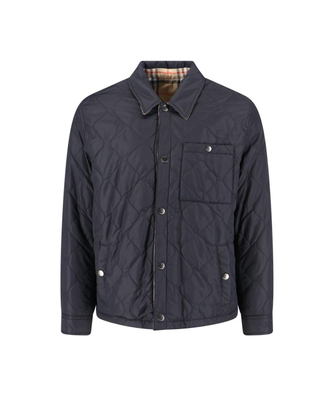BURBERRY Черная полиамидовая куртка, фото 1