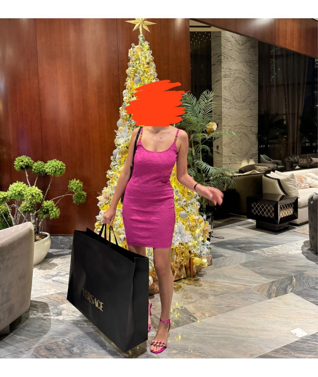 VERSACE Фуксия платье, фото 6