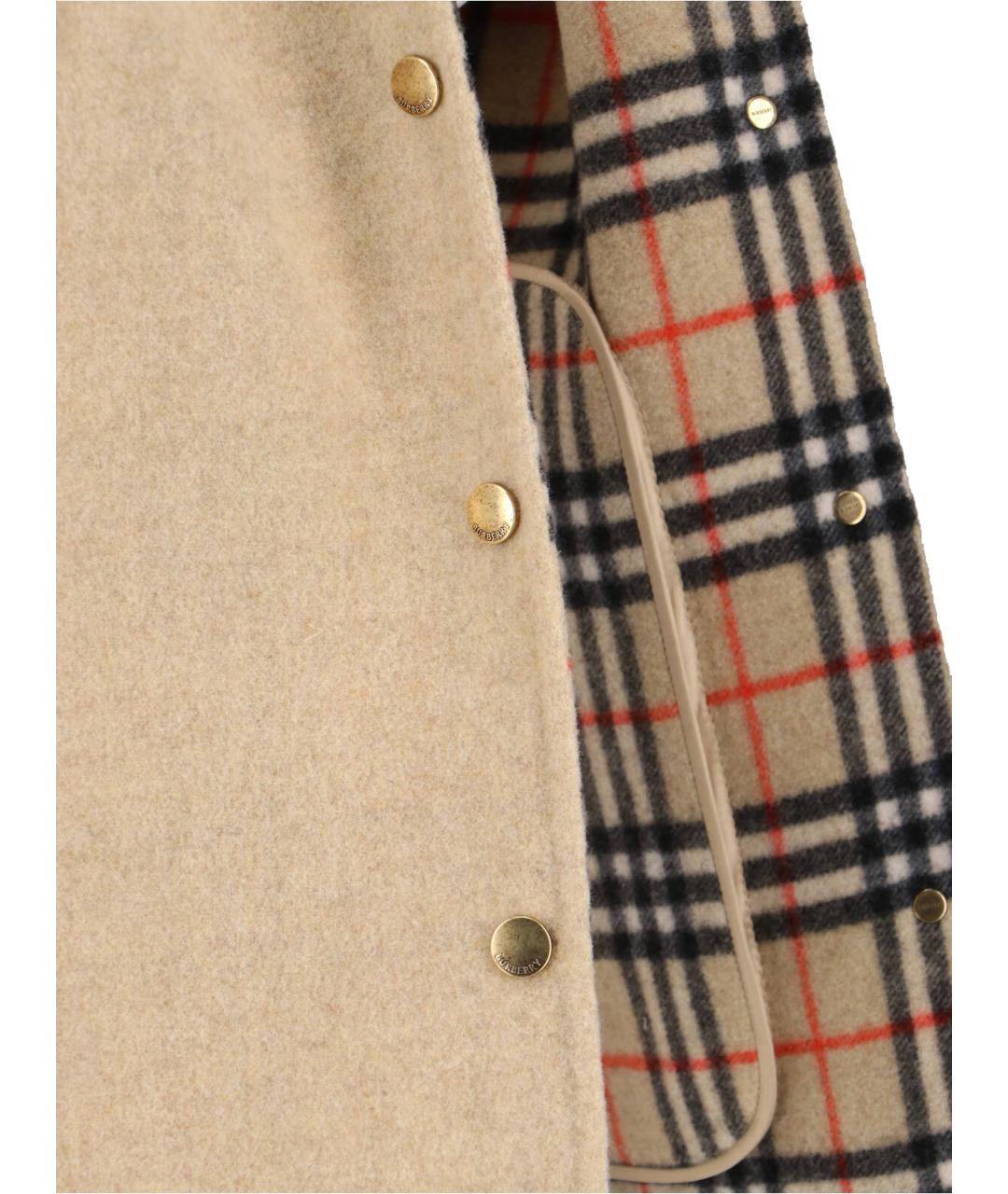 BURBERRY Бежевая шерстяная куртка, фото 4
