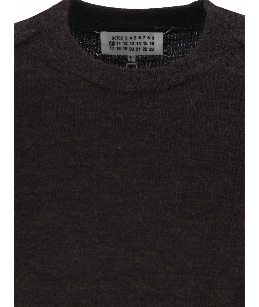 MAISON MARGIELA Коричневый шерстяной джемпер / свитер, фото 3