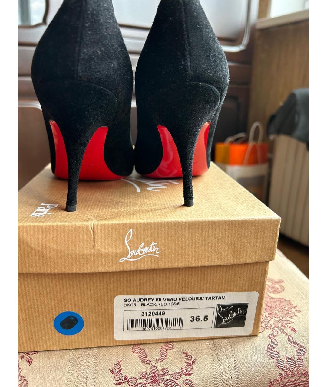 CHRISTIAN LOUBOUTIN Мульти замшевые туфли, фото 7