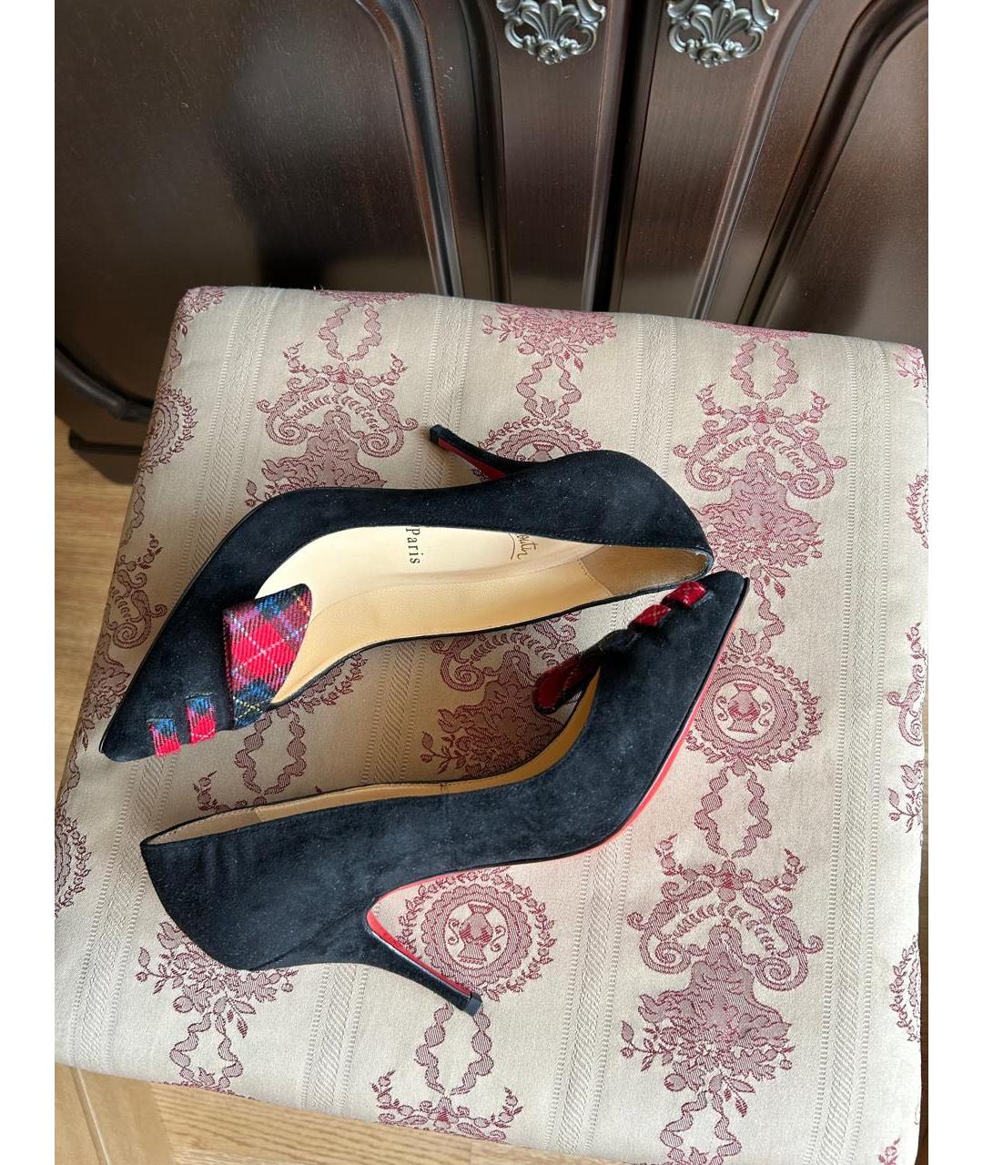 CHRISTIAN LOUBOUTIN Мульти замшевые туфли, фото 4