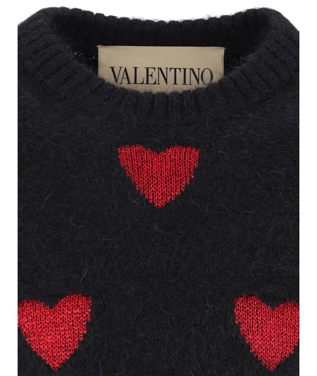 VALENTINO Черный шерстяной джемпер / свитер, фото 3