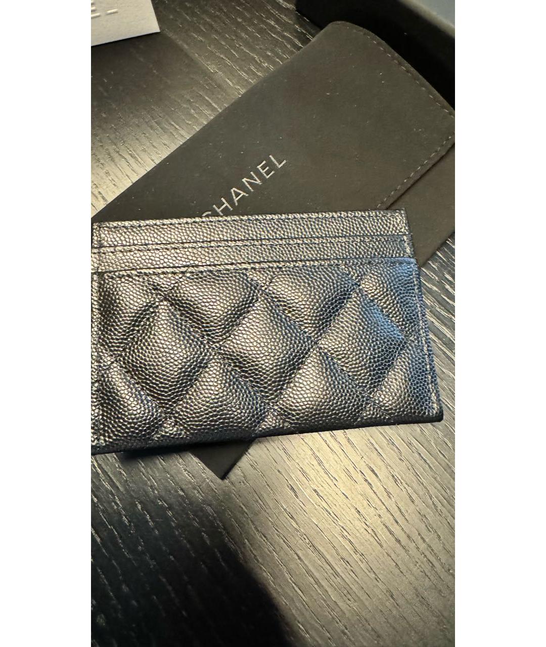 CHANEL Черный кожаный кардхолдер, фото 3