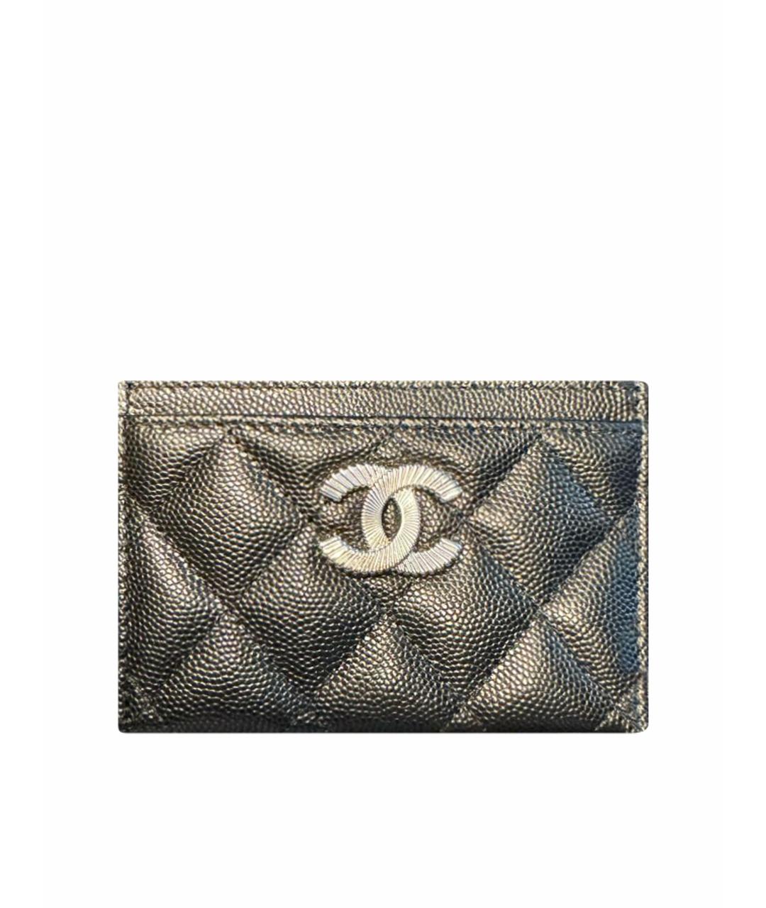 CHANEL Черный кожаный кардхолдер, фото 1