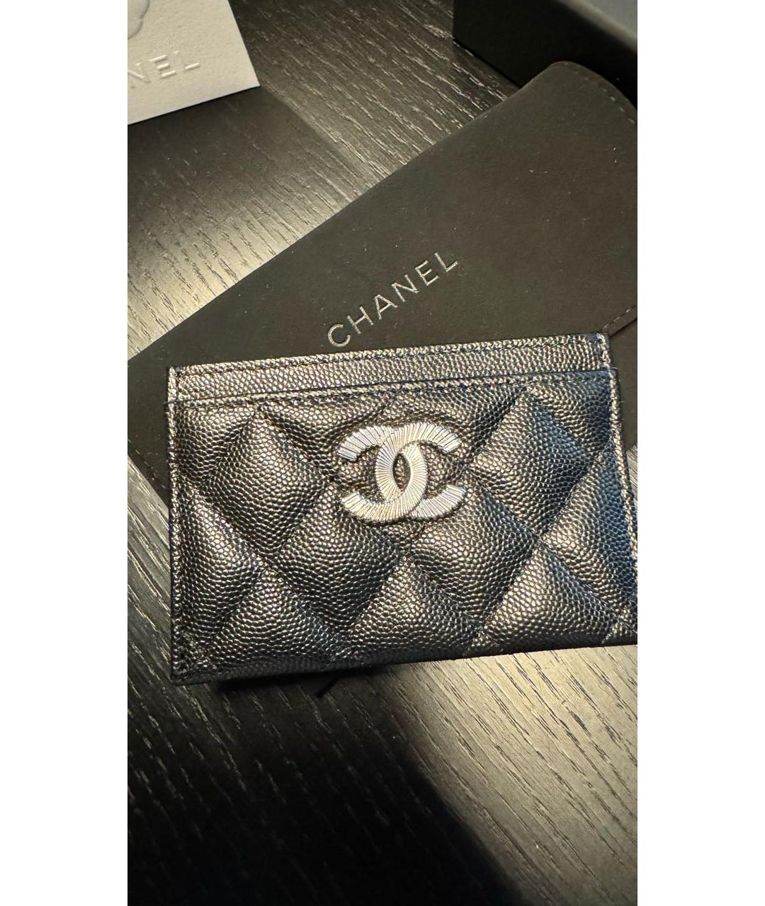 CHANEL Черный кожаный кардхолдер, фото 9