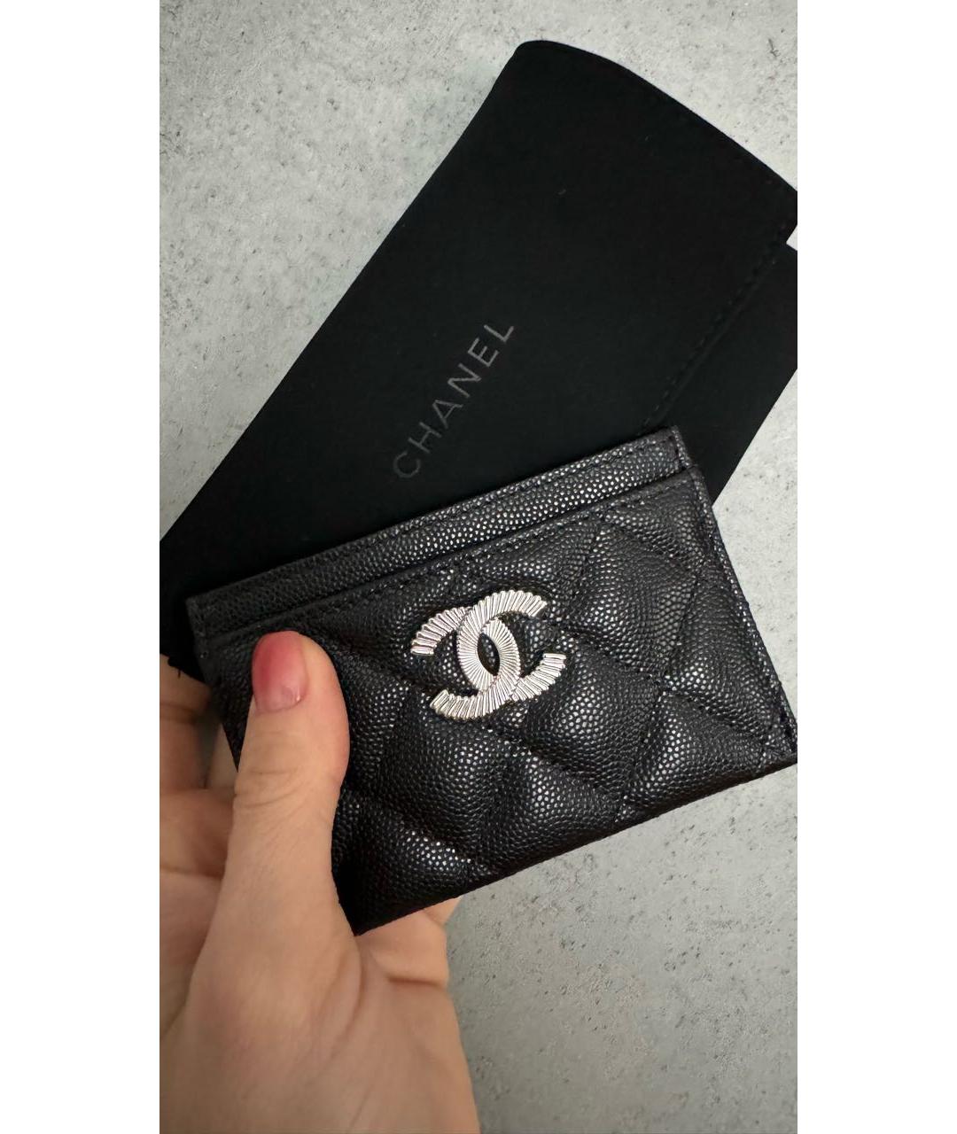 CHANEL Черный кожаный кардхолдер, фото 8