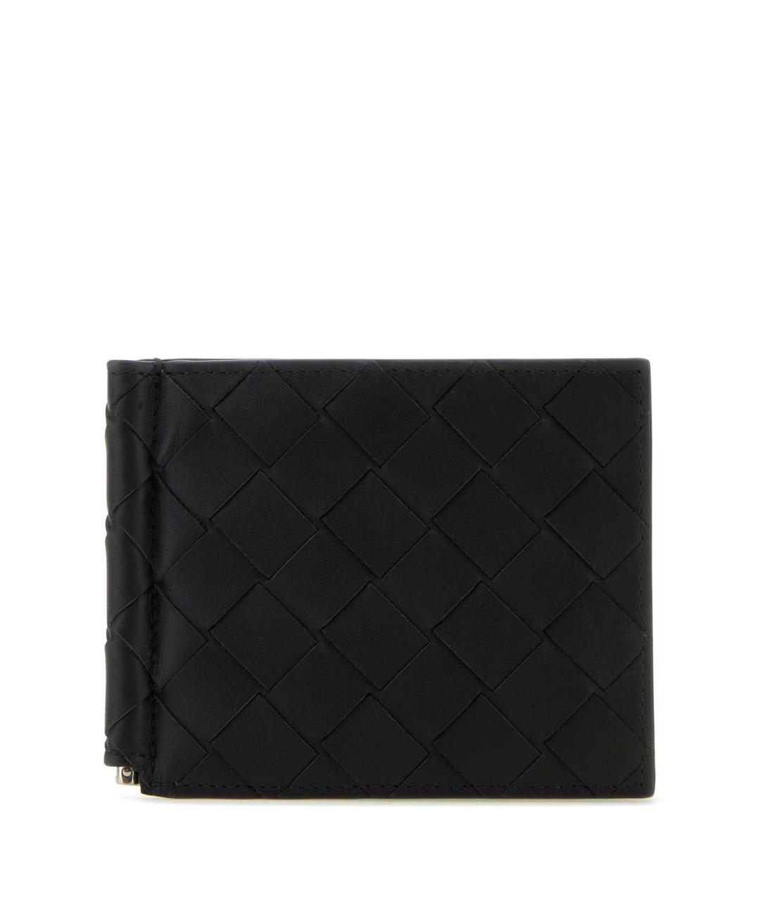BOTTEGA VENETA Черный кожаный кошелек, фото 1