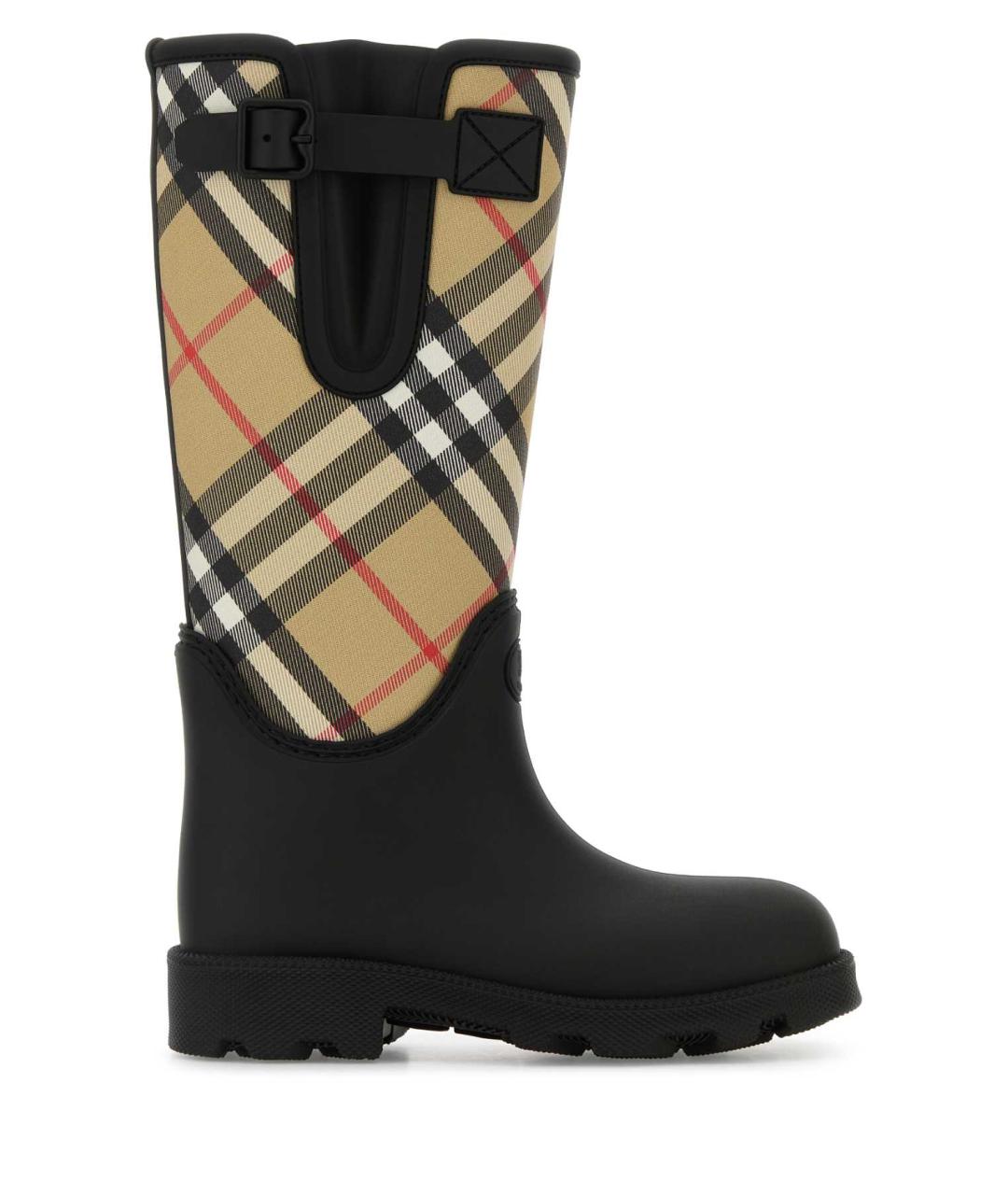 BURBERRY Черные резиновые сапоги, фото 1