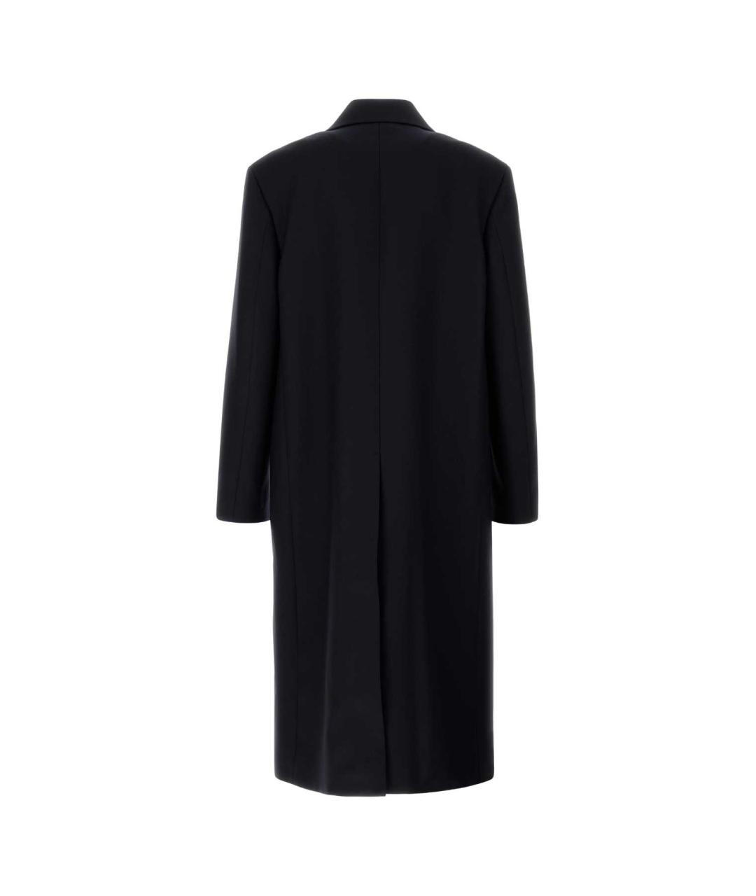 JIL SANDER Темно-синее шерстяное пальто, фото 2
