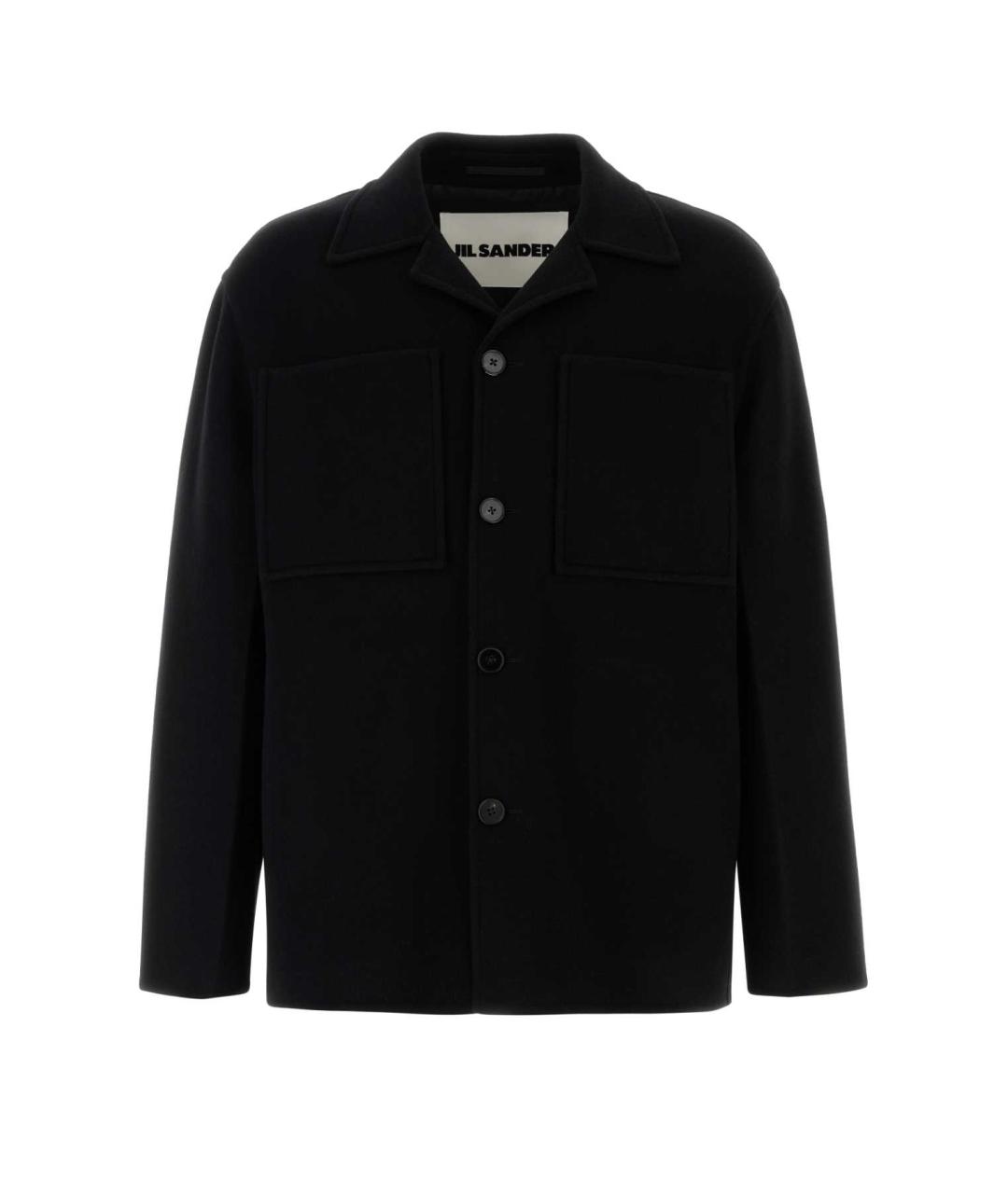 JIL SANDER Черная шерстяная куртка, фото 1
