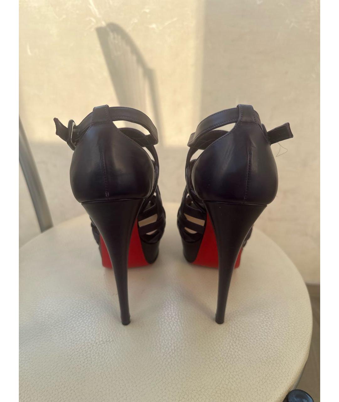 CHRISTIAN LOUBOUTIN Фиолетовые кожаные туфли, фото 4