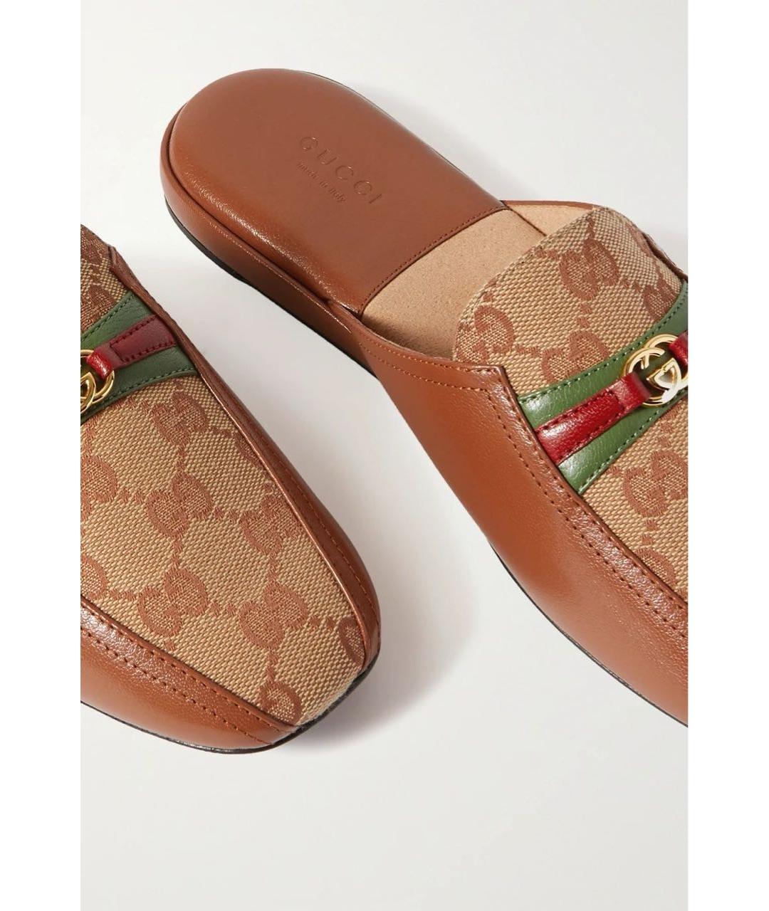 GUCCI Коричневые мюли, фото 3