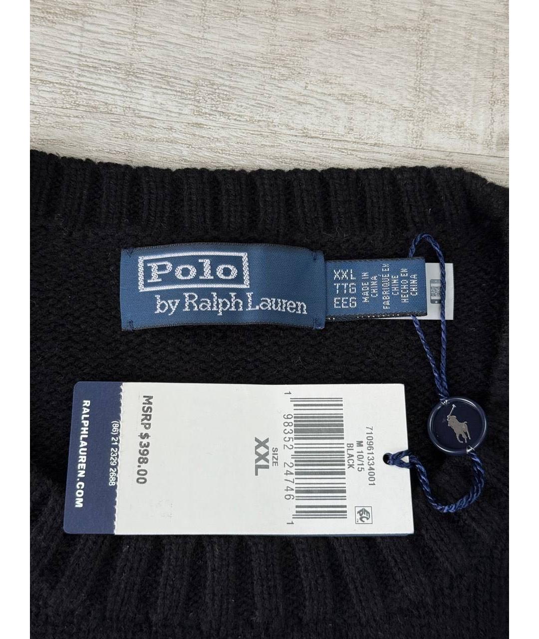 POLO RALPH LAUREN Черный шерстяной джемпер / свитер, фото 5