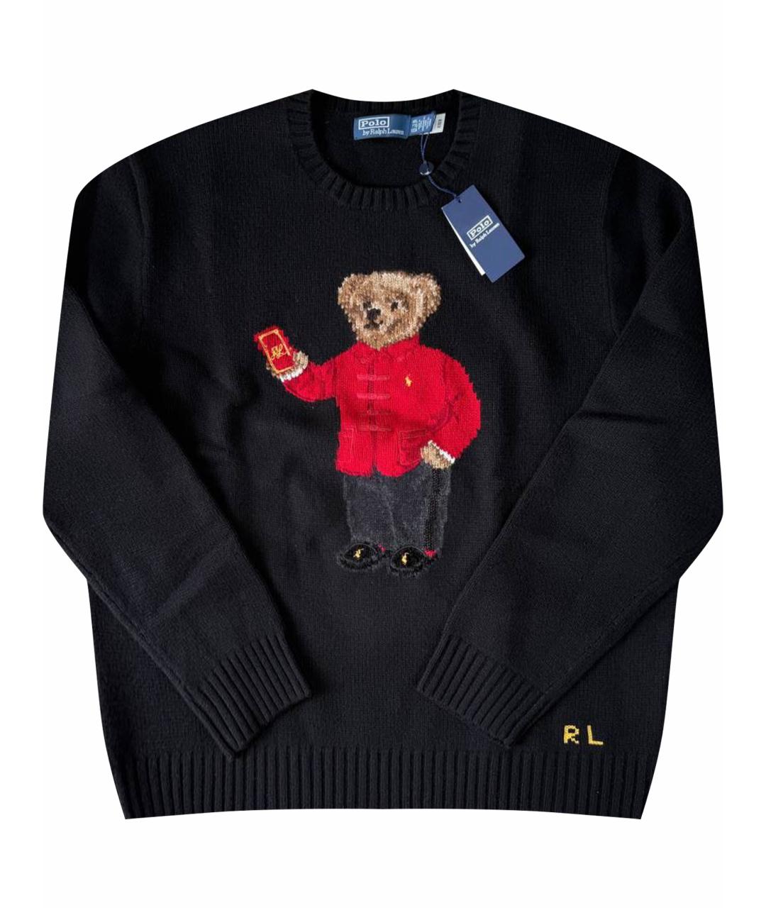 POLO RALPH LAUREN Черный шерстяной джемпер / свитер, фото 1