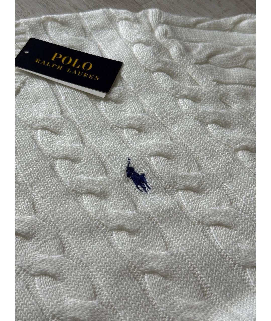 POLO RALPH LAUREN Белый хлопковый джемпер / свитер, фото 2