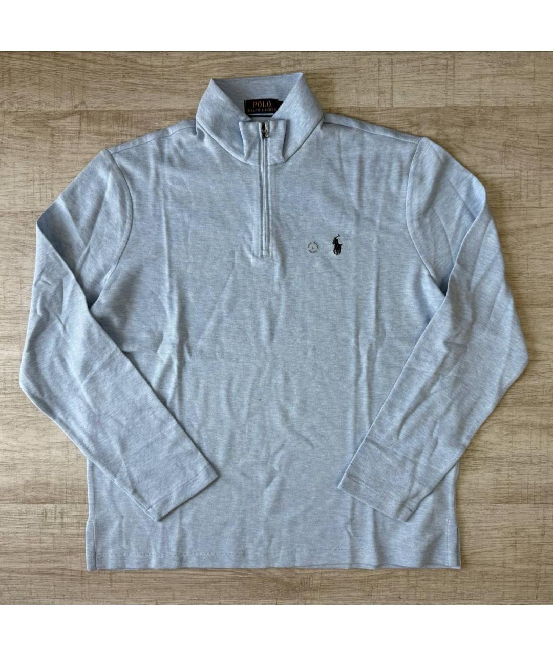 POLO RALPH LAUREN Голубая хлопковая водолазка, фото 6