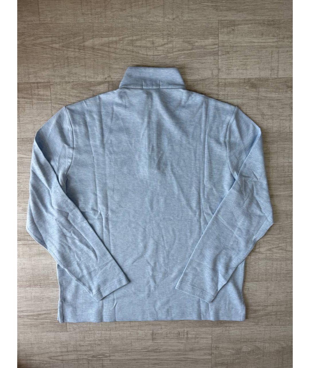 POLO RALPH LAUREN Голубая хлопковая водолазка, фото 3