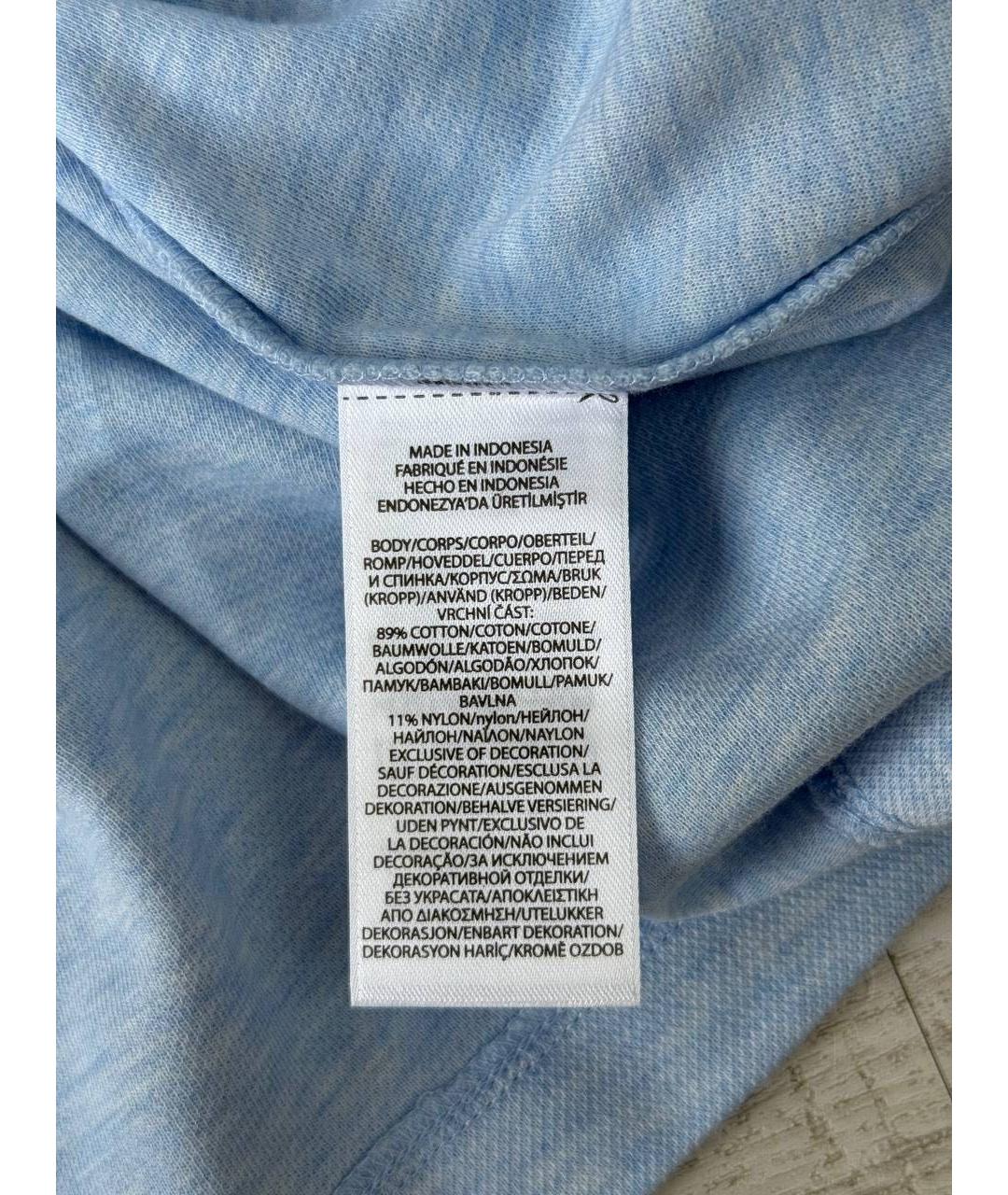 POLO RALPH LAUREN Голубая хлопковая водолазка, фото 4