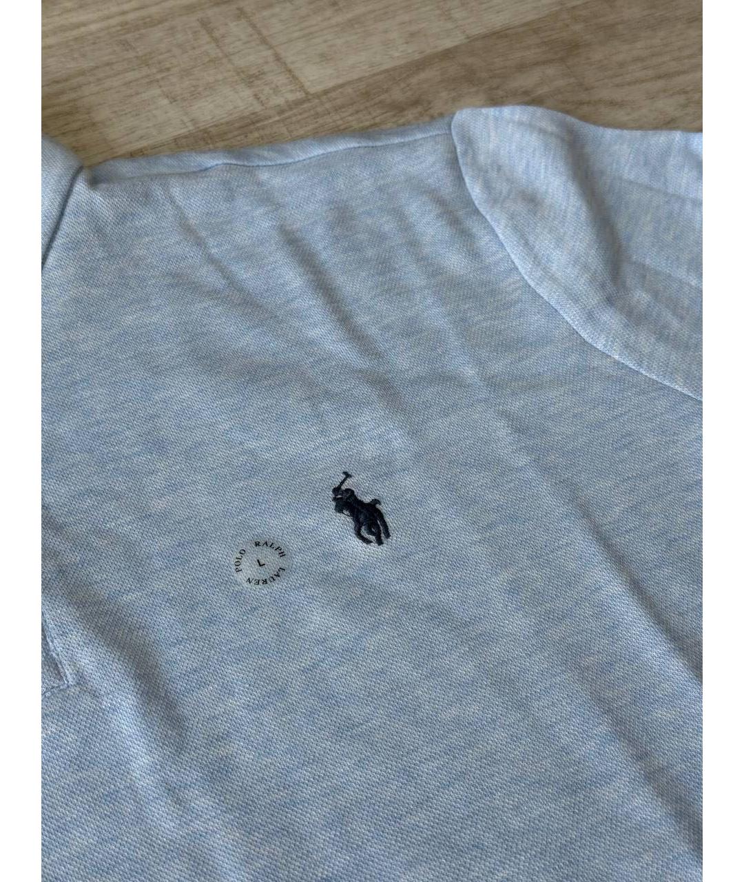 POLO RALPH LAUREN Голубая хлопковая водолазка, фото 2