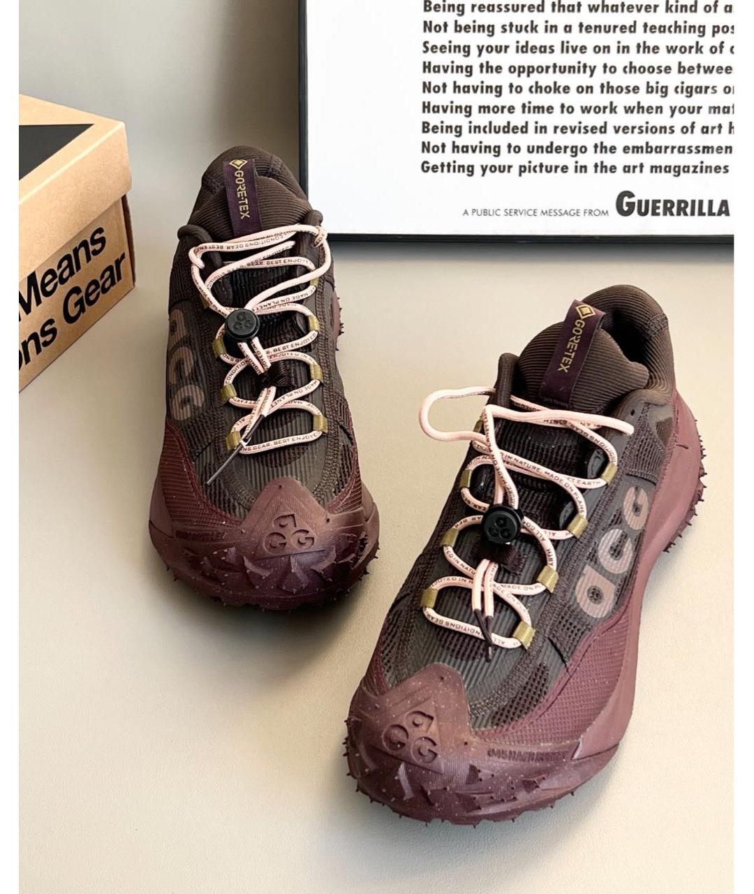 NIKE ACG Бордовые низкие кроссовки / кеды, фото 8