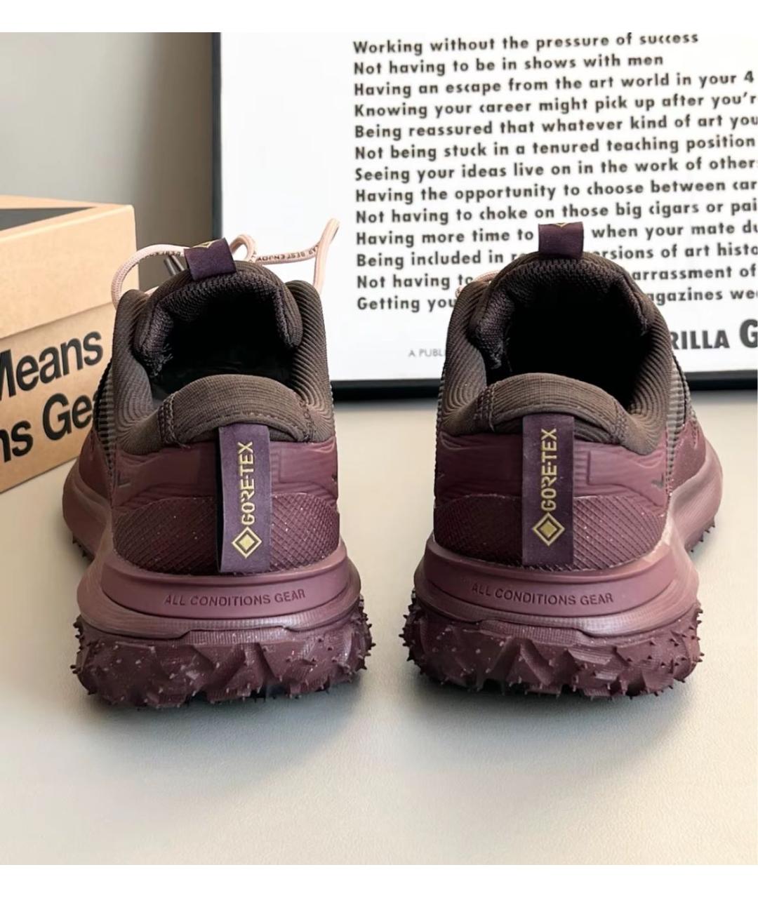 NIKE ACG Бордовые низкие кроссовки / кеды, фото 7