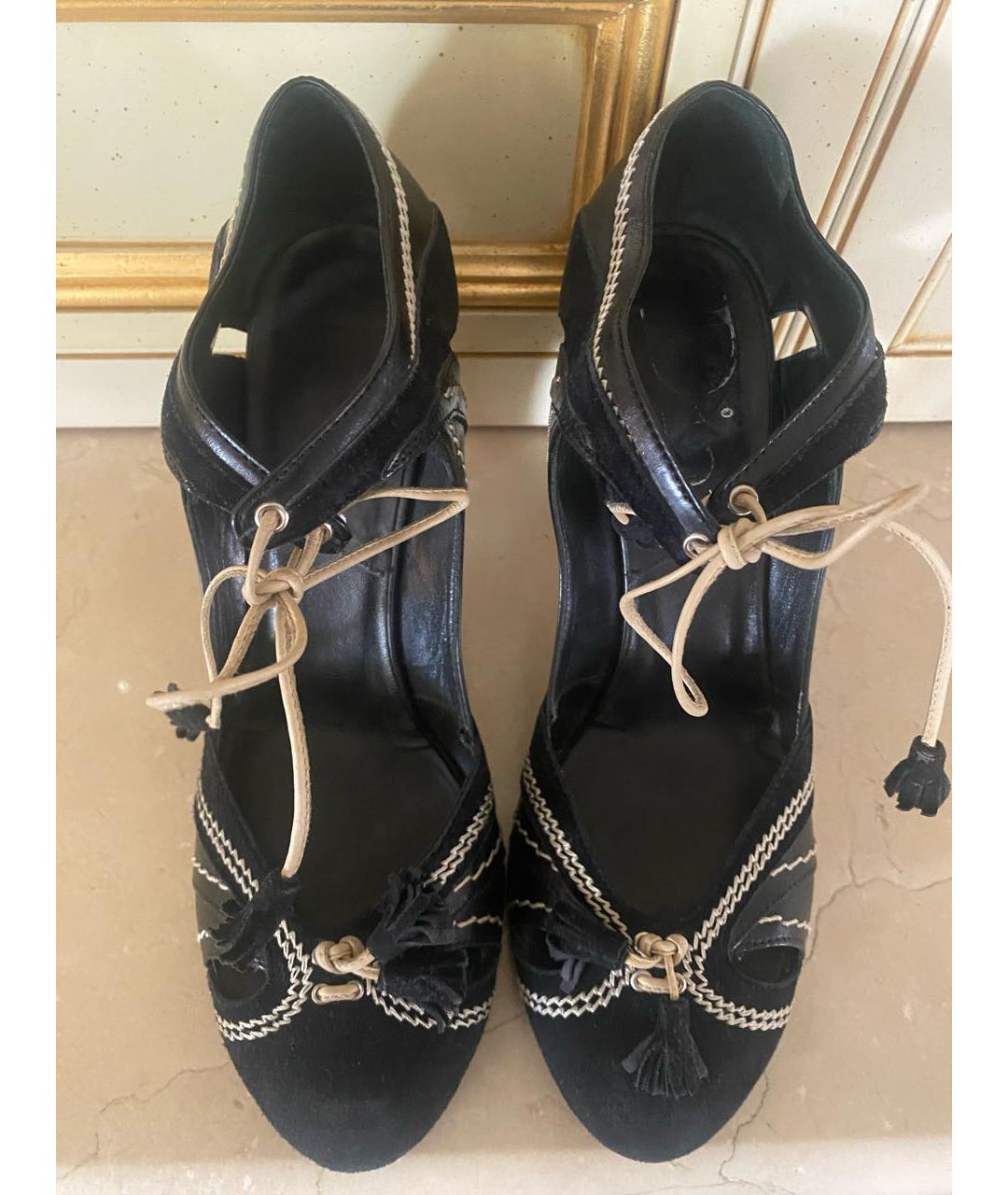 CHRISTIAN DIOR Черные кожаные туфли, фото 2