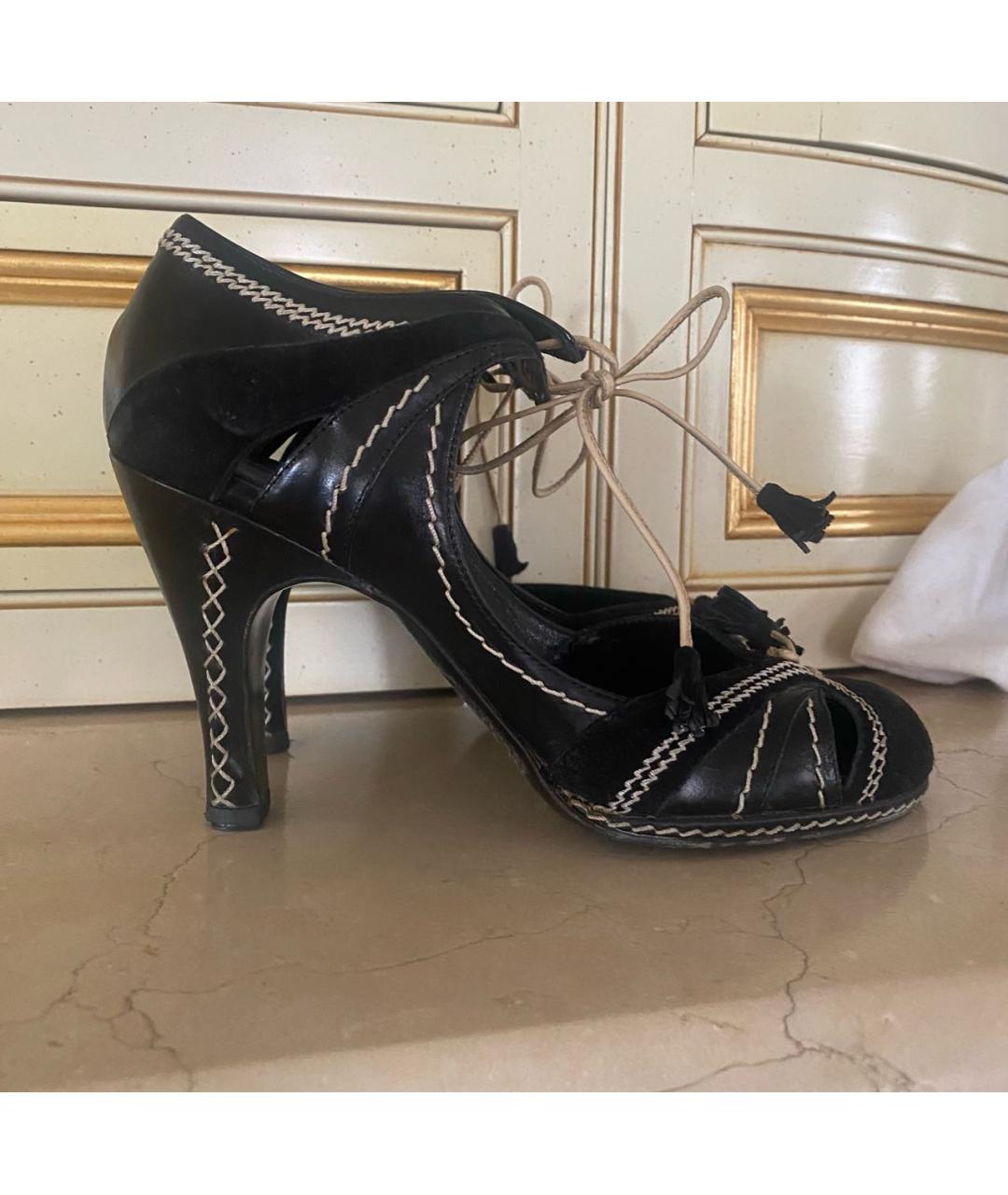 CHRISTIAN DIOR Черные кожаные туфли, фото 5