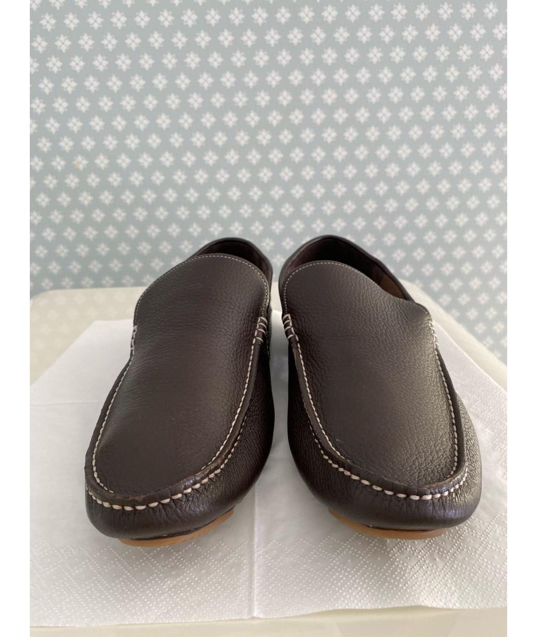 BALLY Коричневые кожаные мокасины, фото 2
