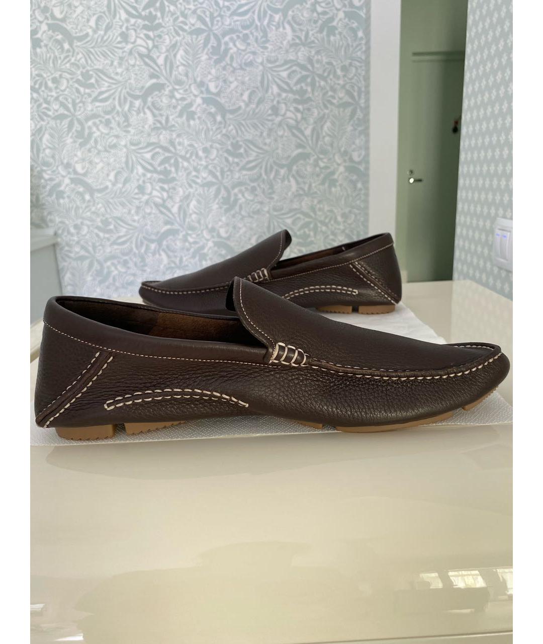BALLY Коричневые кожаные мокасины, фото 7