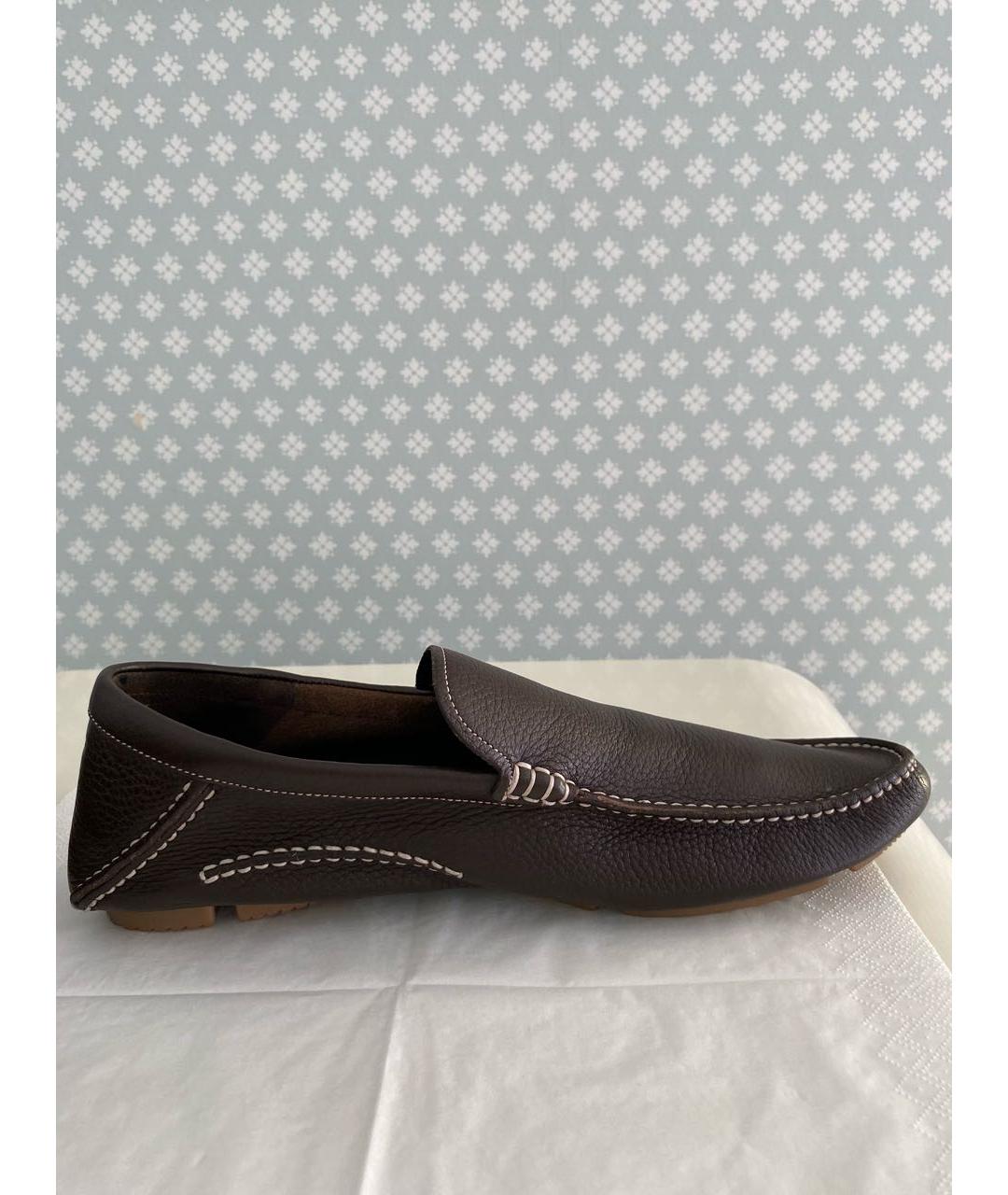 BALLY Коричневые кожаные мокасины, фото 9