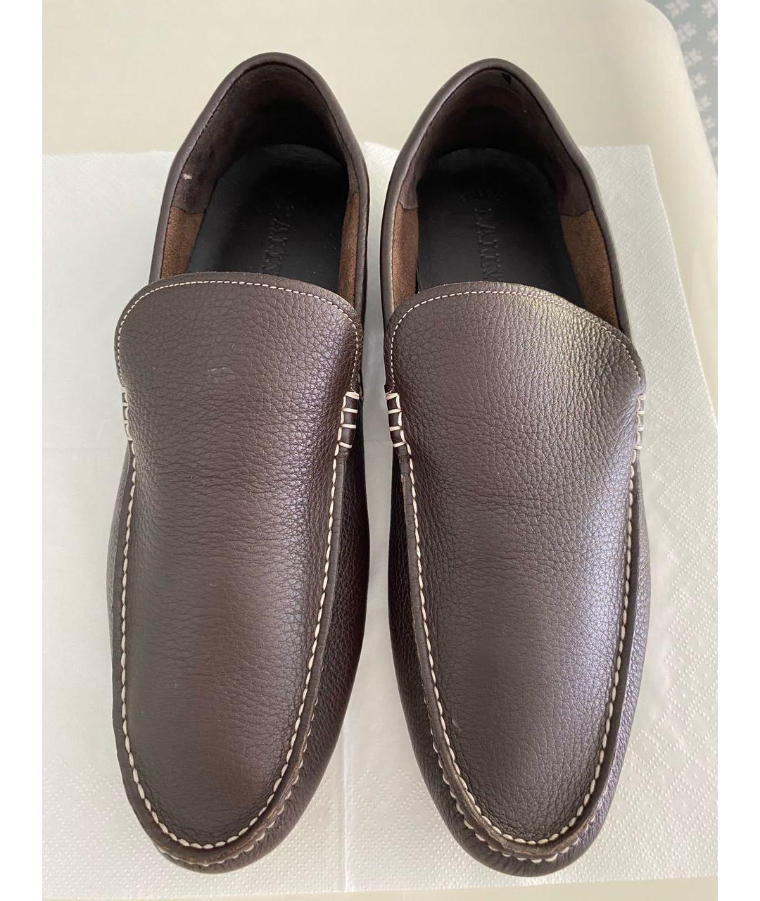 BALLY Коричневые кожаные мокасины, фото 8