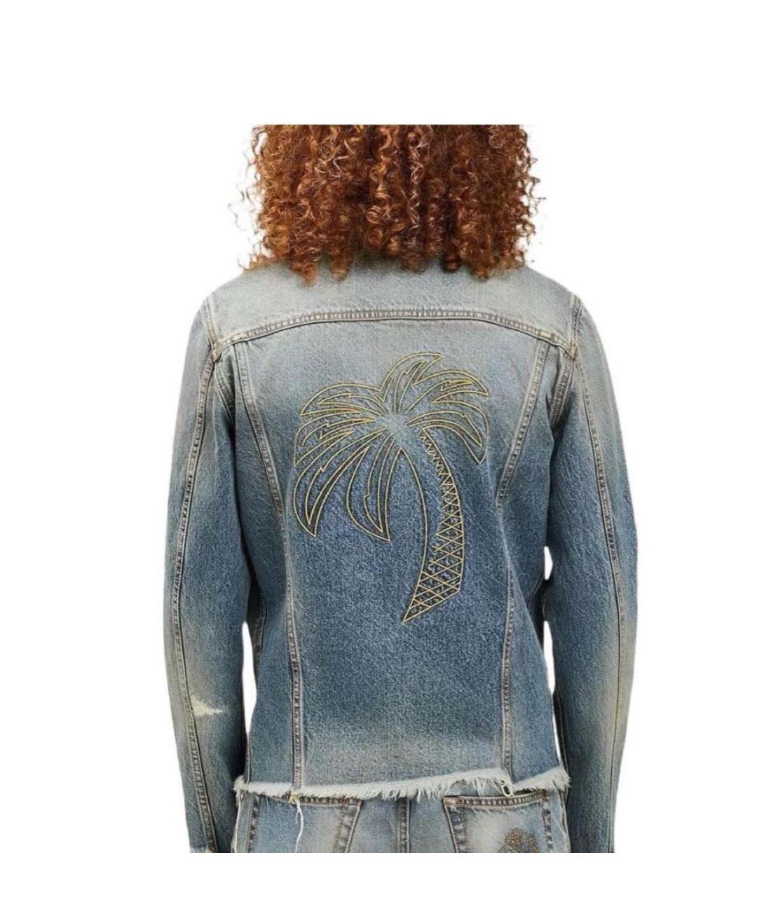 PALM ANGELS Голубая деним куртка, фото 2