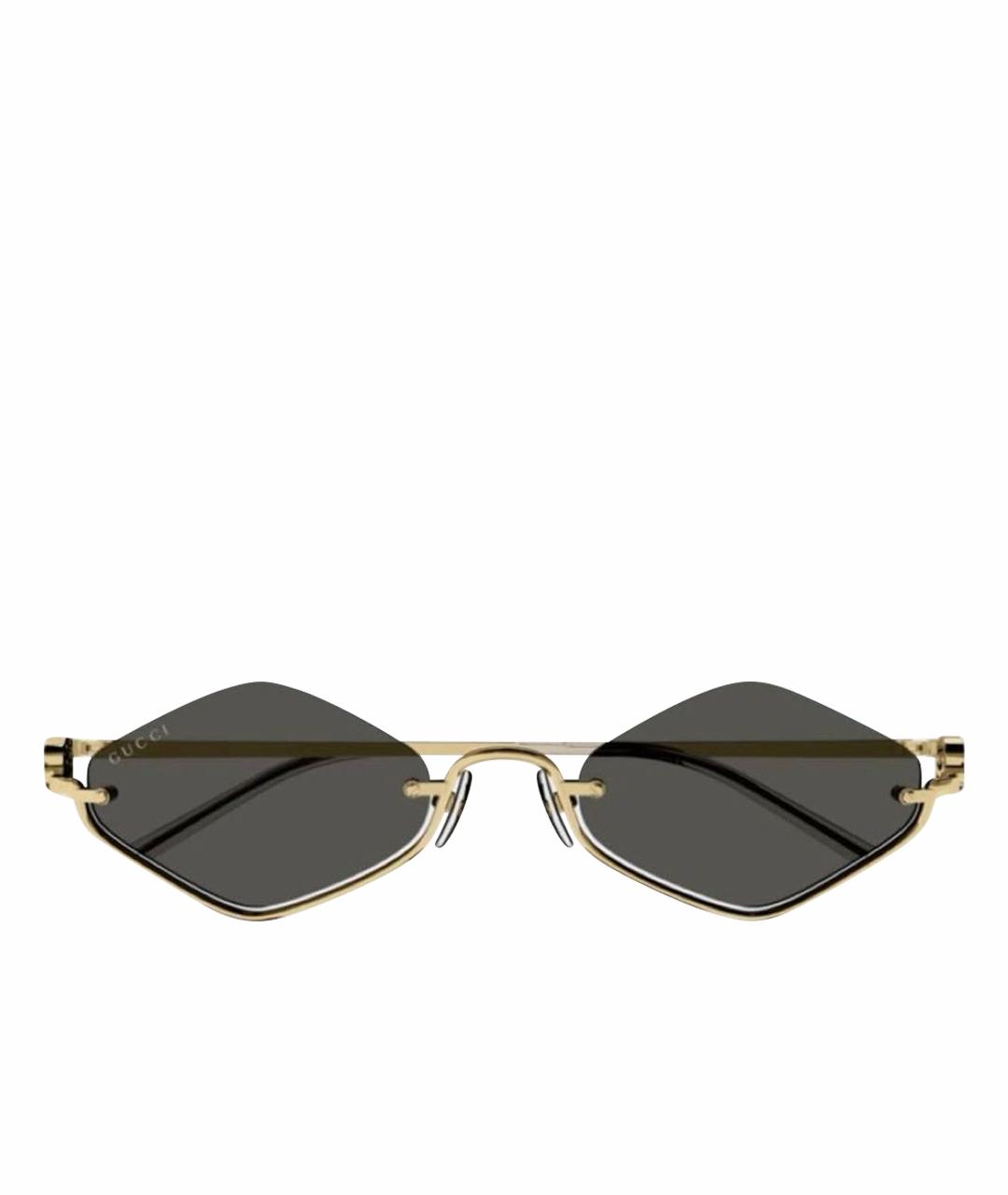 GUCCI Антрацитовые металлические солнцезащитные очки, фото 1
