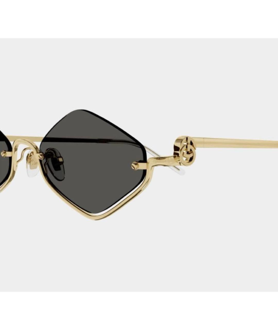 GUCCI Антрацитовые металлические солнцезащитные очки, фото 2