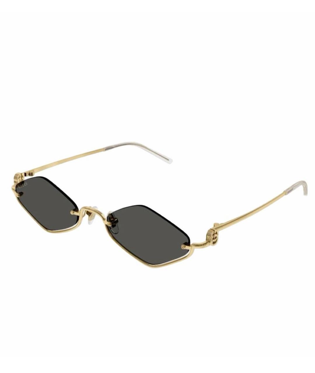 GUCCI Антрацитовые металлические солнцезащитные очки, фото 3