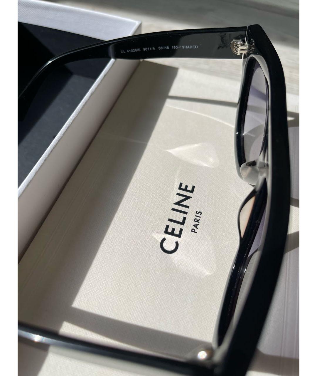 CELINE Черные пластиковые солнцезащитные очки, фото 3