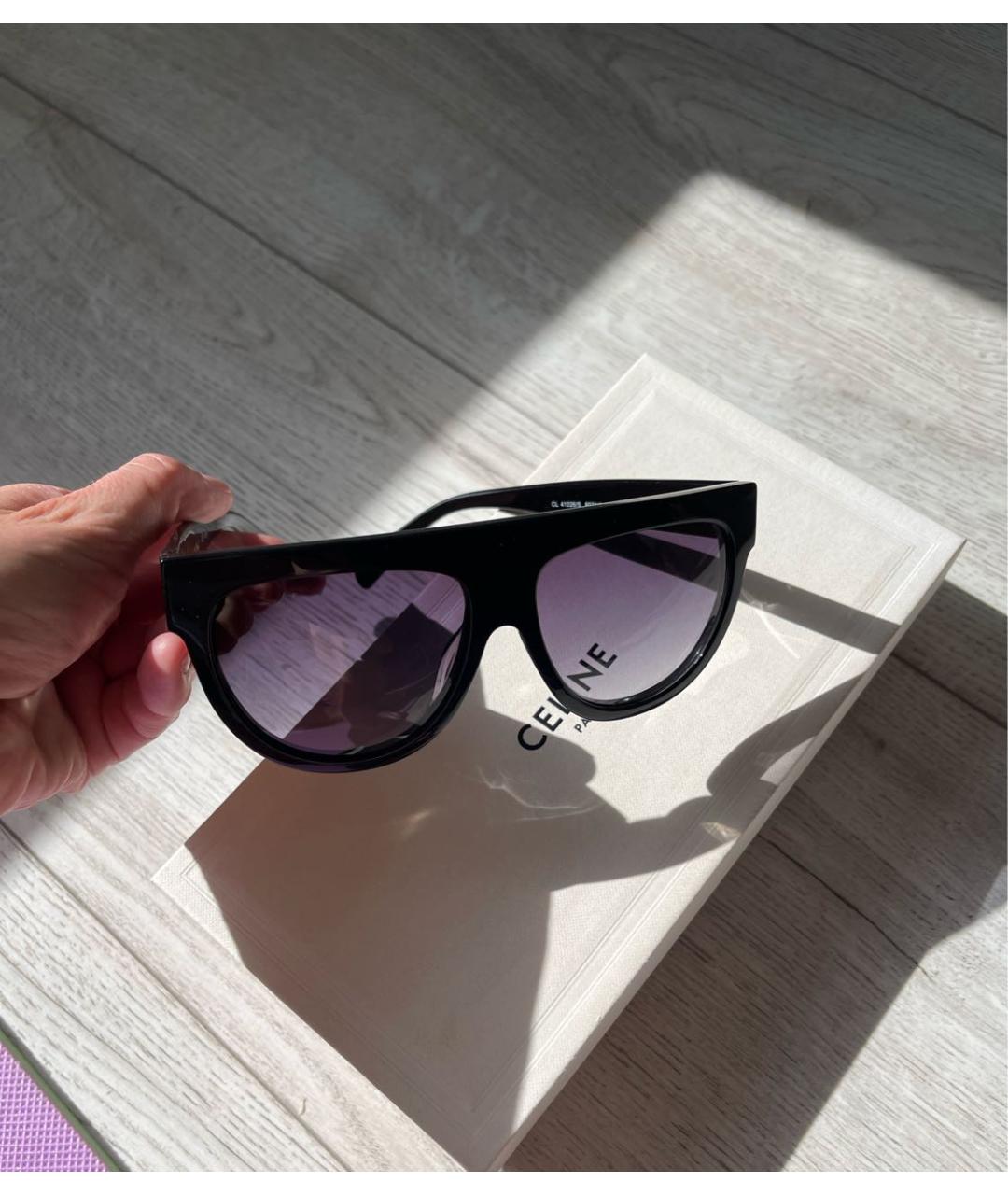 CELINE Черные пластиковые солнцезащитные очки, фото 6