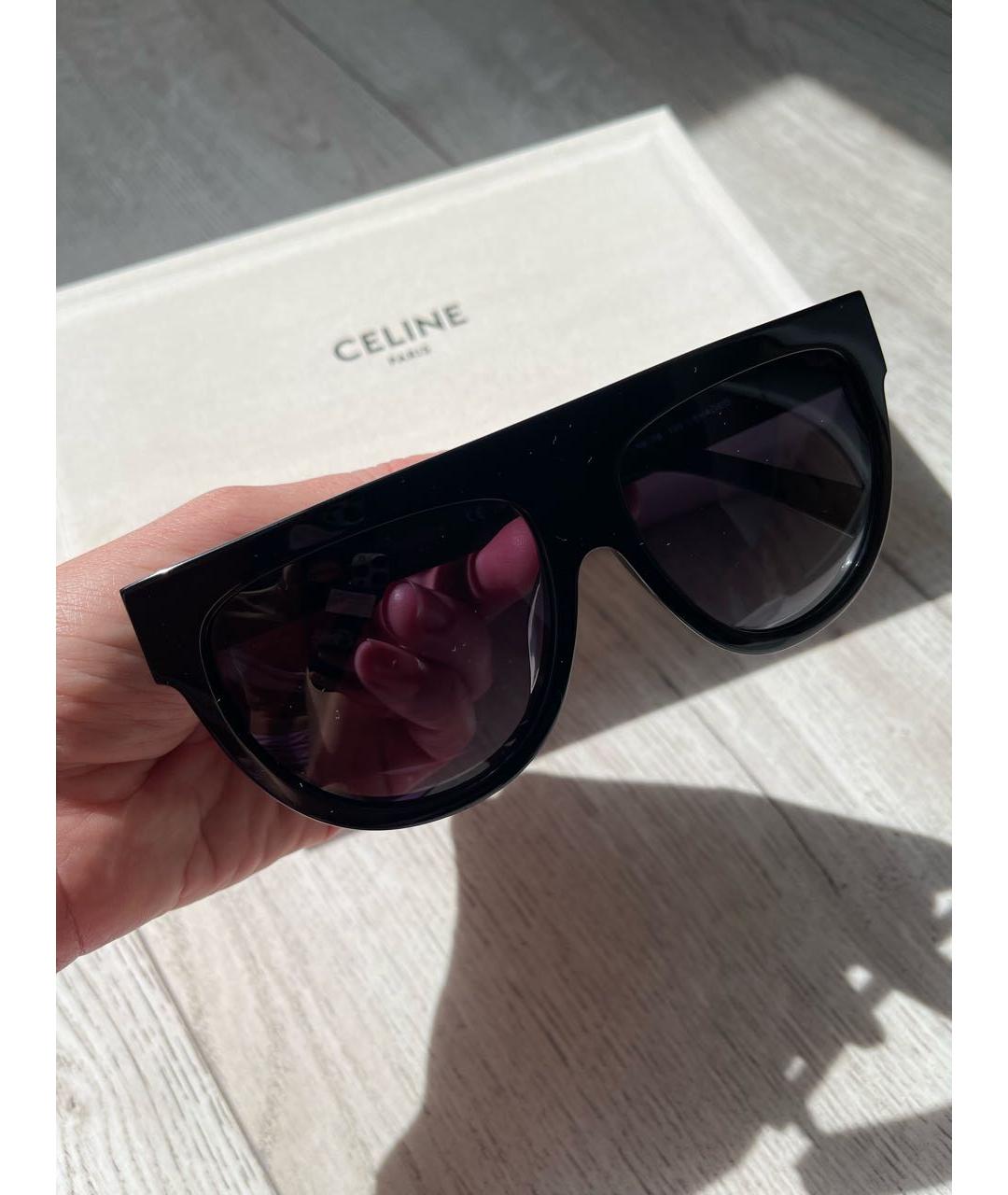 CELINE Черные пластиковые солнцезащитные очки, фото 7