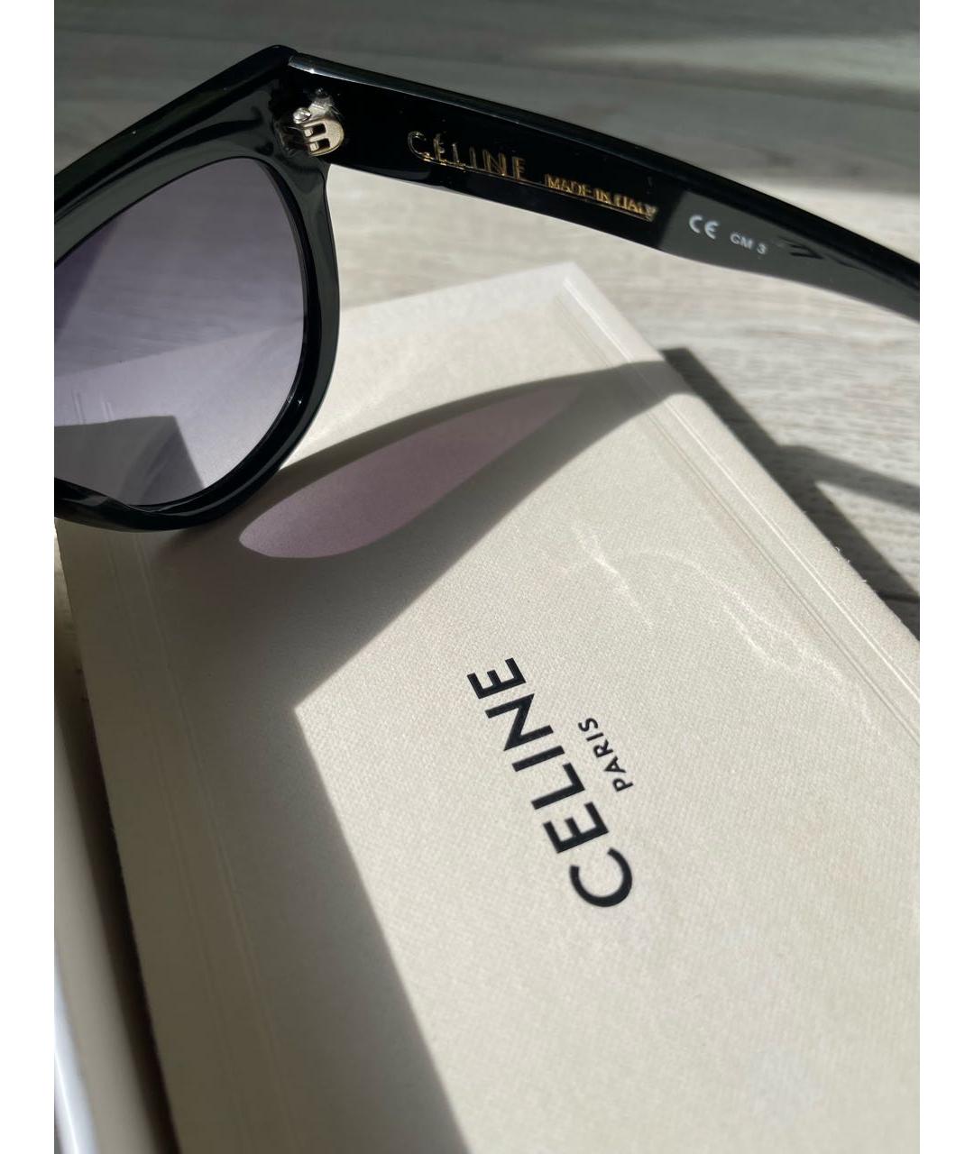 CELINE Черные пластиковые солнцезащитные очки, фото 5
