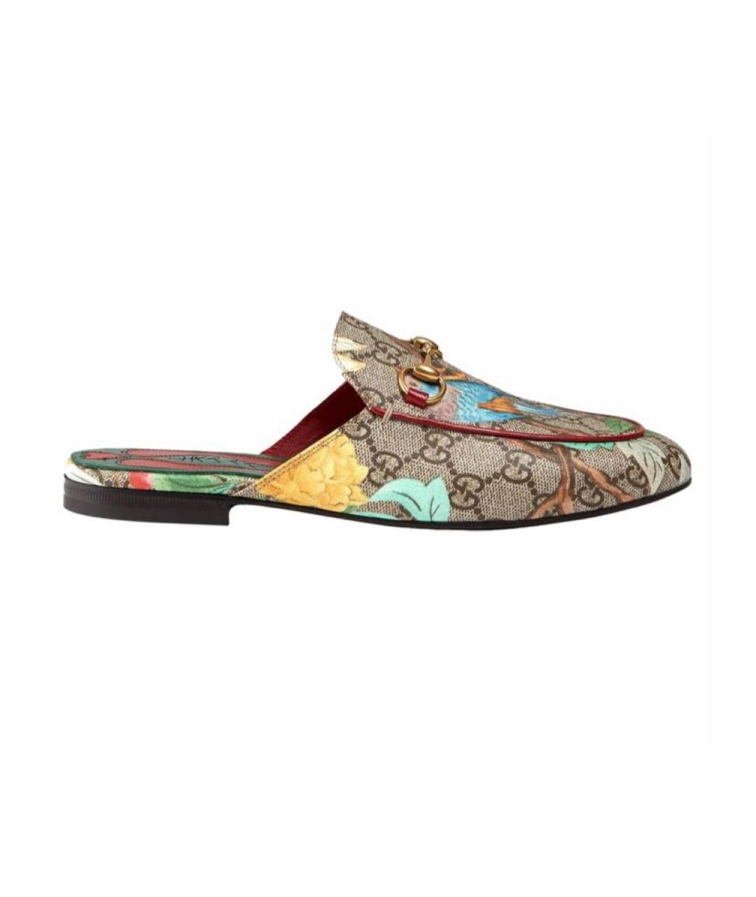GUCCI Коричневые кожаные мюли, фото 7