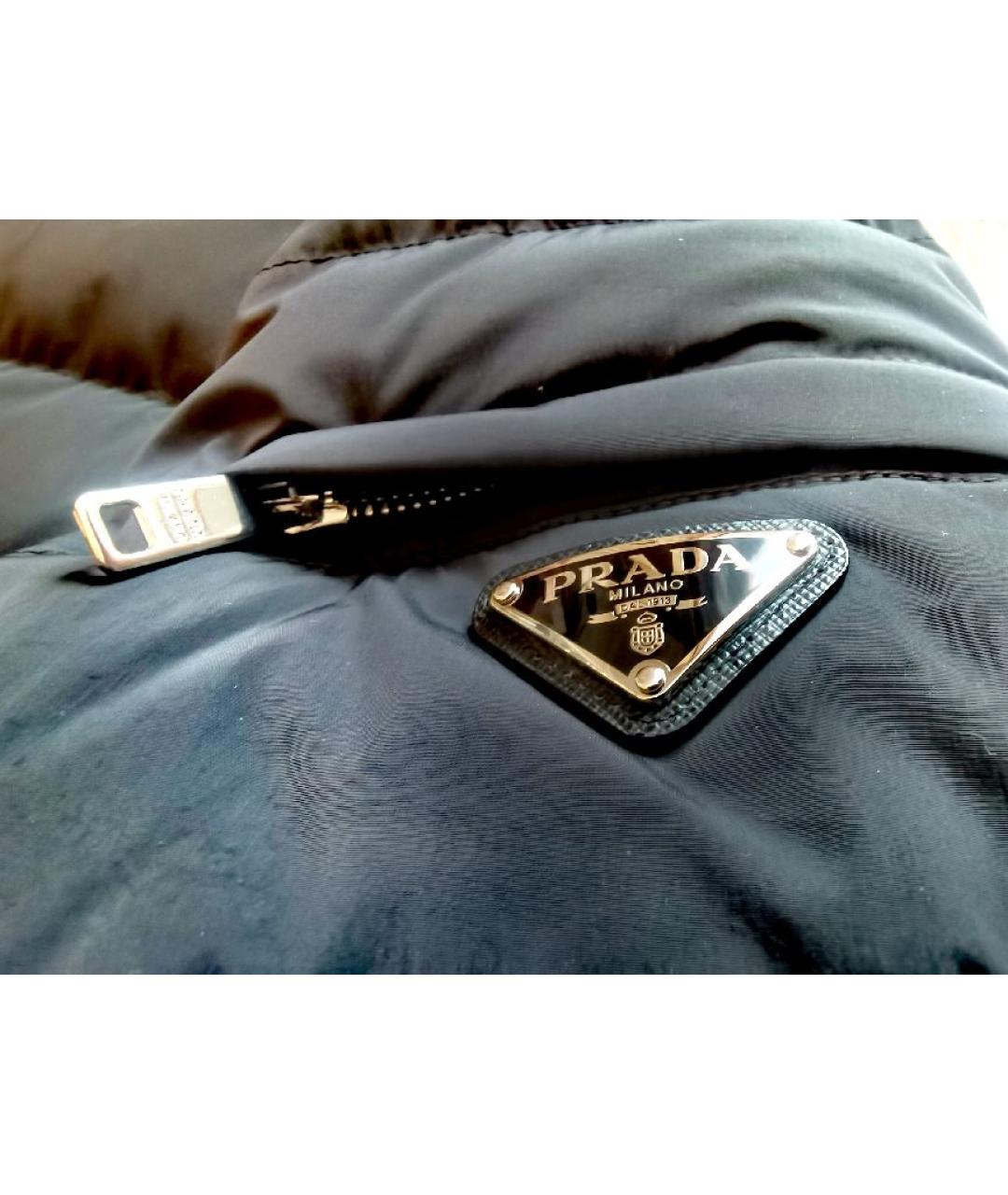 PRADA Черная полиамидовая куртка, фото 4