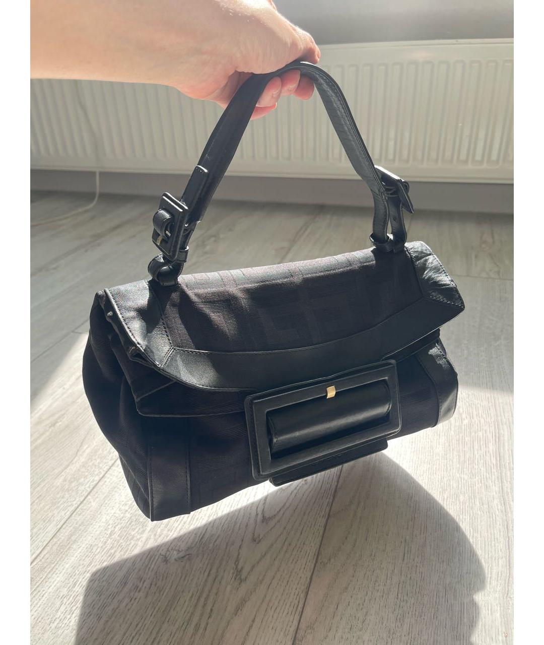 GIVENCHY Черная тканевая сумка с короткими ручками, фото 8