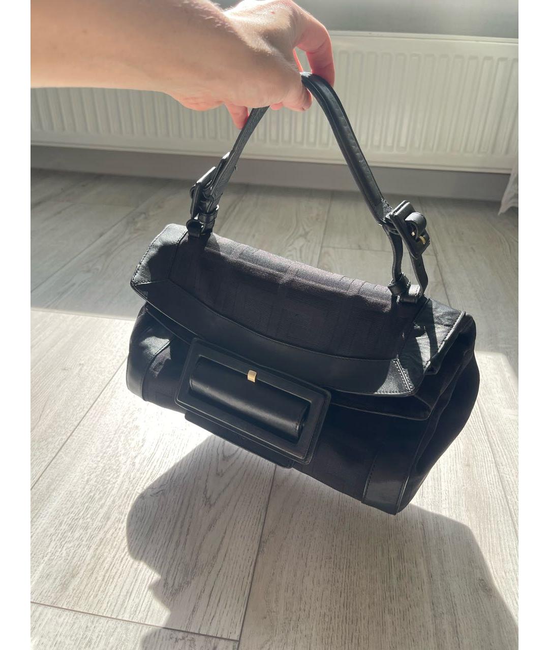 GIVENCHY Черная тканевая сумка с короткими ручками, фото 2