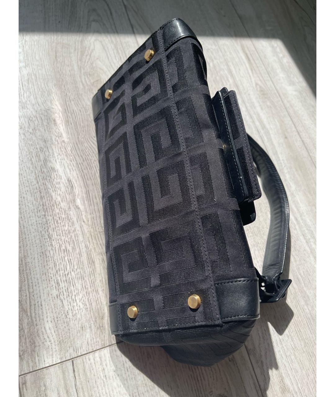GIVENCHY Черная тканевая сумка с короткими ручками, фото 5
