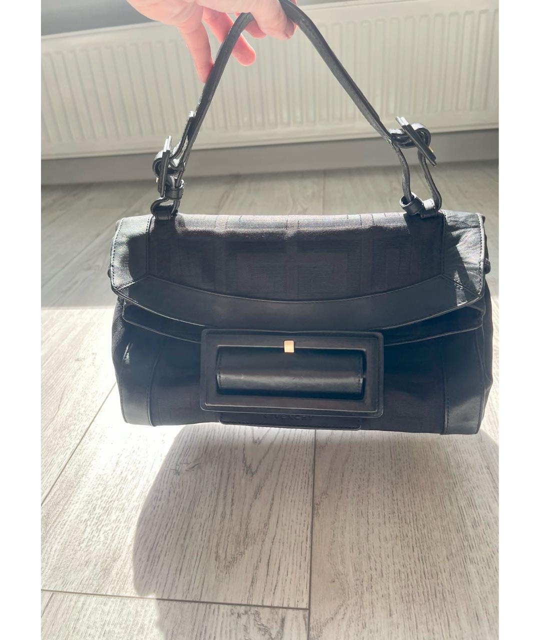 GIVENCHY Черная тканевая сумка с короткими ручками, фото 9