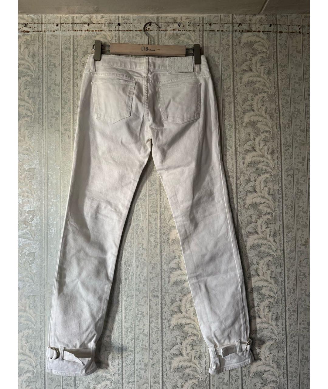 GUCCI Белые хлопко-эластановые прямые джинсы, фото 2