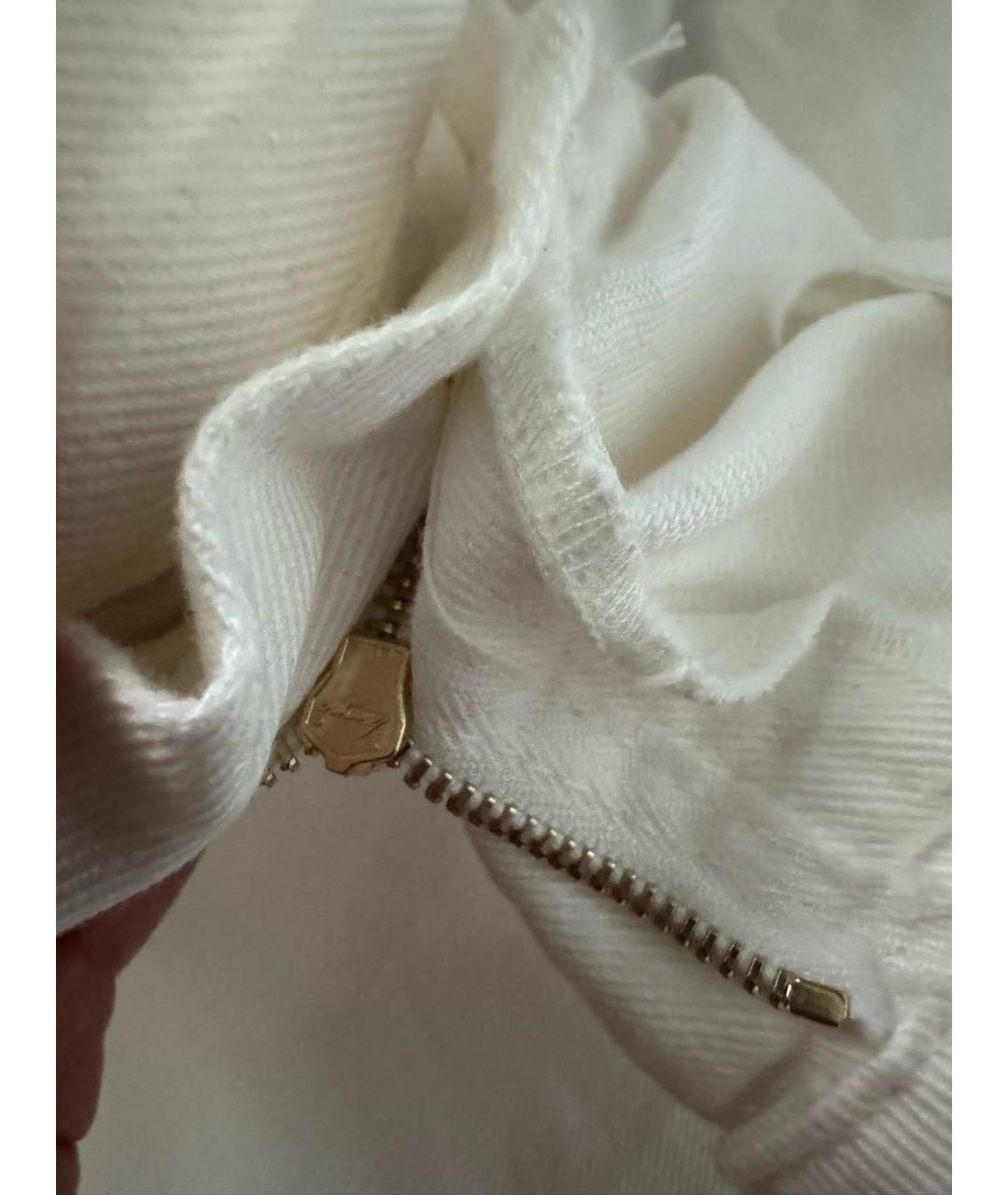 GUCCI Белые хлопко-эластановые прямые джинсы, фото 7