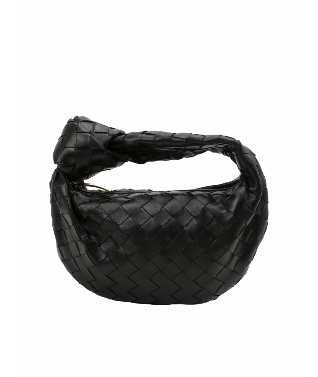 BOTTEGA VENETA Черная кожаная сумка с короткими ручками, фото 1